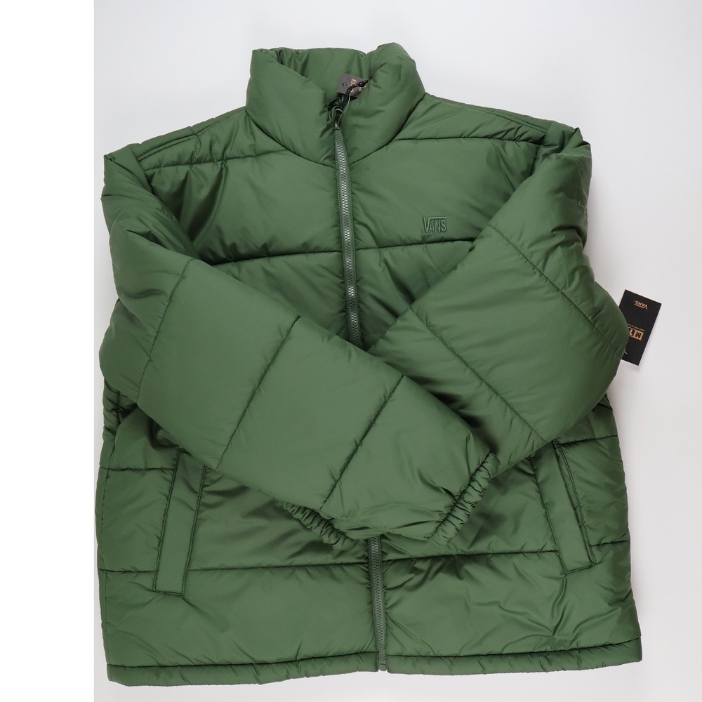 Vans Puffer Jacket MTE Woodside Green Solid Large NWT